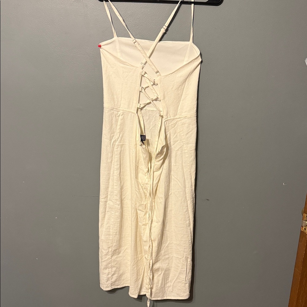 Wild Fable Cream Lace-Up Dress